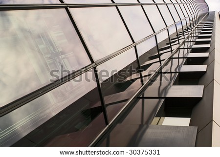 Modern architecture abstract with reflections