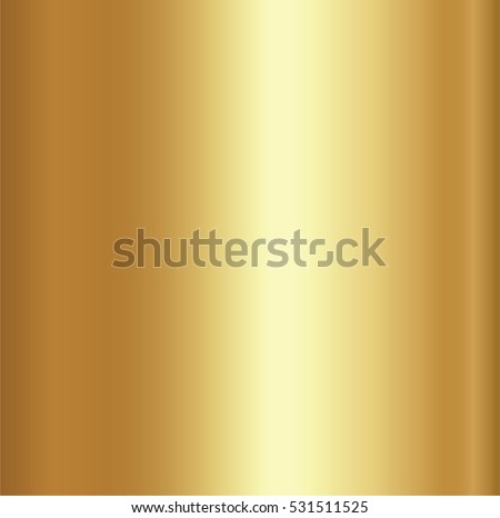 Realistic gold foil texture background. Yellow vector elegant, shiny and metal gradient template for border, frame, ribbon design.