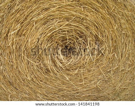rice straw in round shape