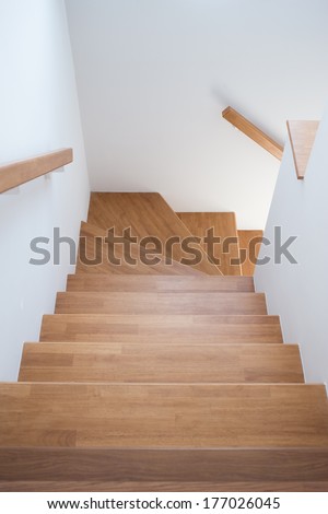 Wood stair in modern home