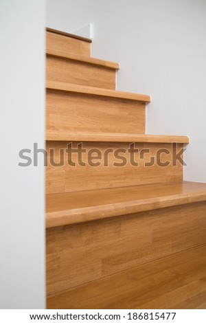 Interior - wood stairs side view