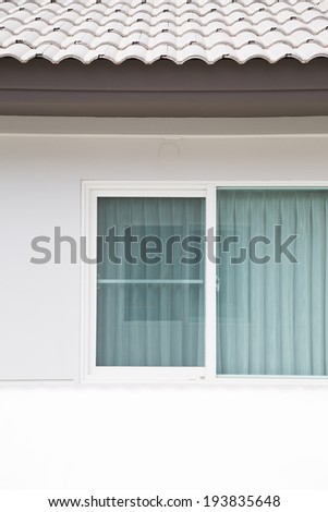 Slide modern home window and roof