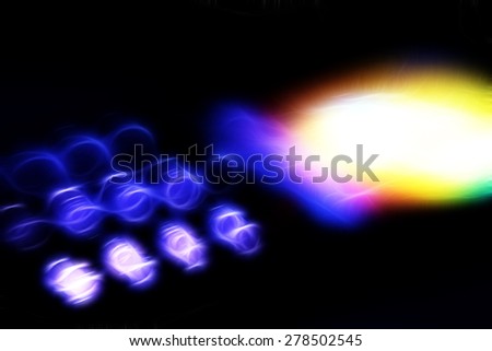 Abstract mobile phone display lights, blurred vision