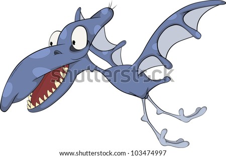 Pterodactyl Cartoon Stock Vector Illustration 103474997 : Shutterstock