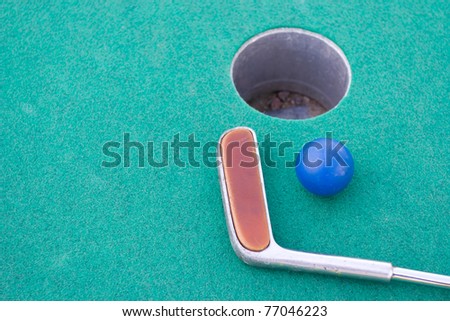 Close up on Miniature Golf objects