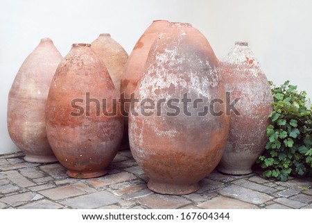 Big ancient clay jars