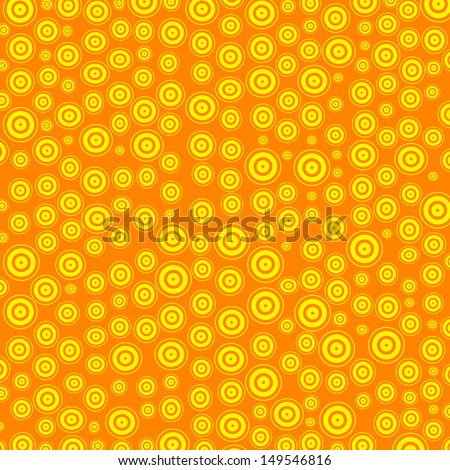 background orange  colored yellow circles