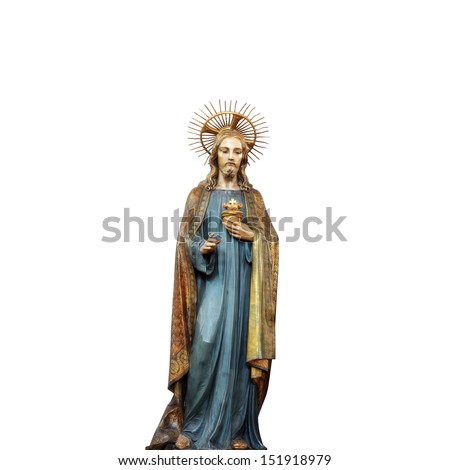 Concept statue of jesus religion,symbol,silhouette on background white ,Christ,face,metaphor,religious,Jesus,faith,prayer,god,belief, church