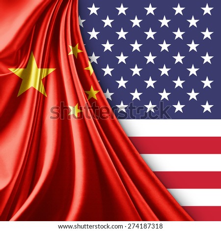 China and USA flag