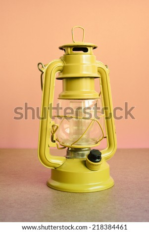 Yellow old lamp.