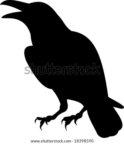 outline of raven