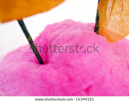 fluffy & mouth watering Candy Floss Closeup view