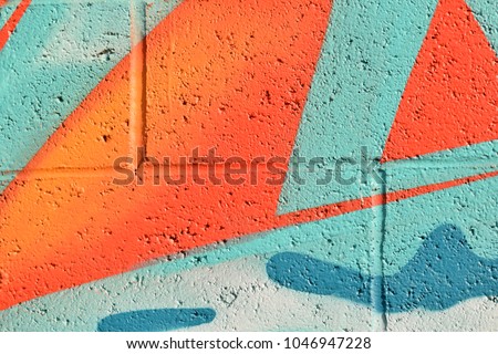 Abstract street art spray paint texture background.