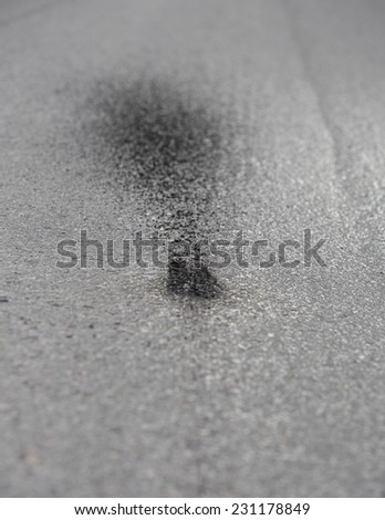 Skid marks on the asphalt.
