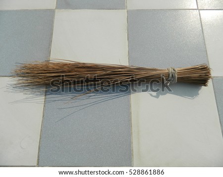 Single Broom Stick on floor/Broom Stick with twigs