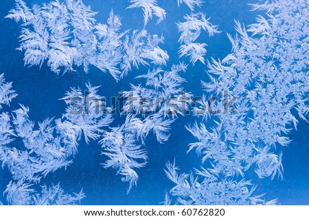 Macro shot of frosted window background
