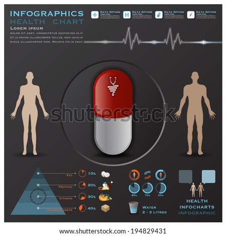 Health And Medical Infographic Infocharts Science Background Design Template