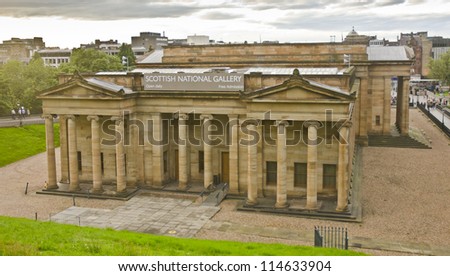 EDINBURGH - JULY 14: the National Gallery of Scotland on July 14, 2012 in Edinburgh, Scotland. The National Gallery of Scotland first opened to the public in 1859.