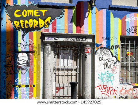 DUBLIN, IRELAND - MAY 25: the exterior of the former Comet Records store on May 25, 2013 in Dublin, Ireland. Comet Records closed in 2011 to concentrate on speciality online sales.