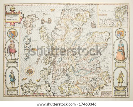 Map of Scotland from 1610