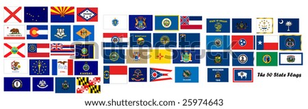 The 50 Us State Flags Stock Photo 25974643 : Shutterstock