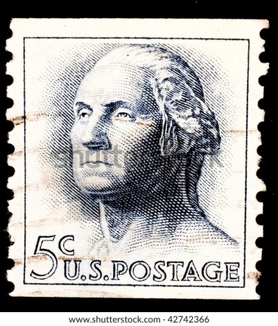 UNITED STATES OF AMERICA - CIRCA 1962: A stamp printed in the USA shows image of George Washington, the first President of the USA, circa 1962