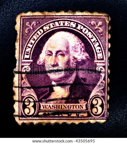 UNITED STATES OF AMERICA - CIRCA 1919: A 3 cent stamp printed in the USA shows image of President George Washington, circa 1919