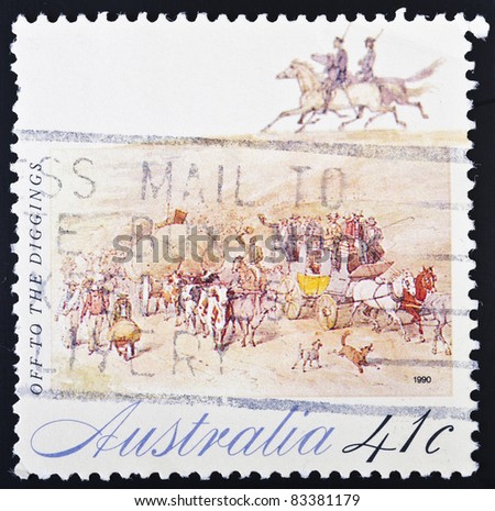 AUSTRALIA - CIRCA 1990: A stamp from Australia shows image \