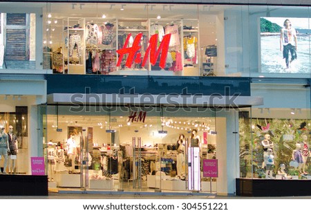 EDINBURGH - JUNE 1: exterior of an H&M clothing store on June 1, 2014 on Princes Street in Edinburgh, United Kingdom. H&M exists in 57 countries with over 3,500 stores and employs c.132,000 people.