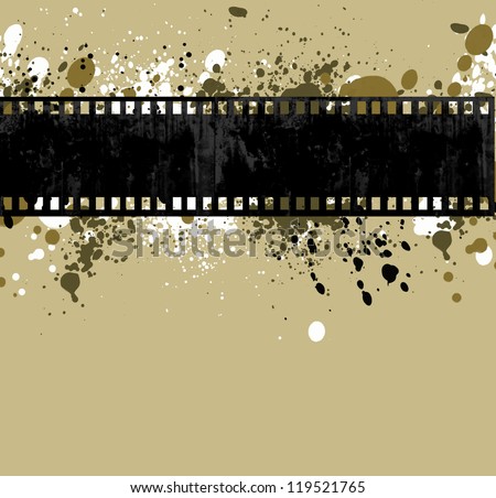grunge film frame background with space for your text or image.
