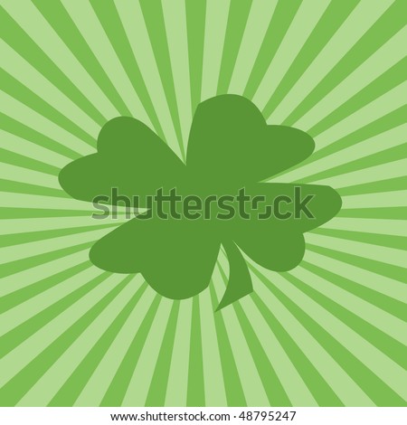 four leaf clover wallpaper. Four-leaf clover and green sunburst