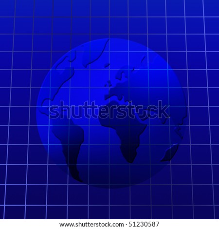 World Map Flat Globe