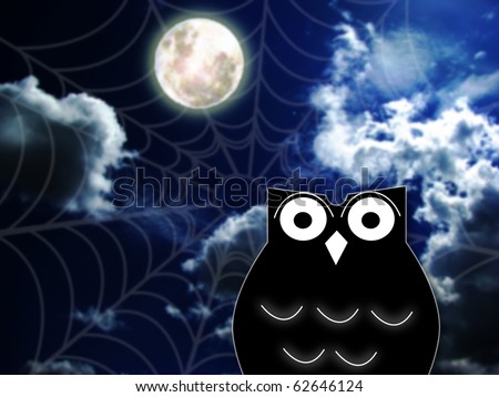 black cartoon owl