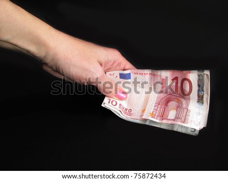 money in the hands of