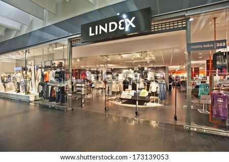 KLAIPEDA, LITHUANIA - JAN 24: LINDEX store and logo on January 24, 2014 in Klaipeda, Lithuania .