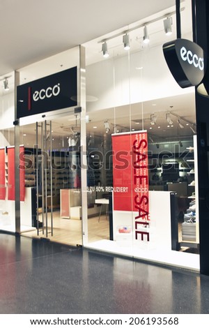 FRANKFURT,GERMANY-JUNE 29:Ecco store on June 29,2014 in Frankfurt, Germany.ECCO Sko A/S is a Danish shoe manufacturer and retailer founded in 1963 by Karl Toosbuy in Bredebro, Denmark.