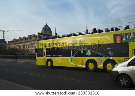 PARIS-NOV 21:Bus with tourist \