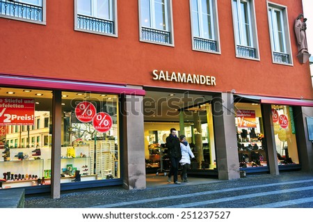 MAINZ, GERMANY - FEB 07: SALAMANDER store on February 07,2015 in Mainz,Germany.