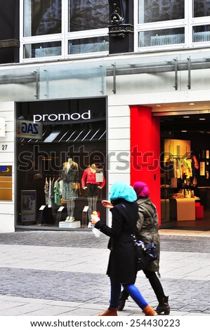 WIESBADEN,GERMANY- FEB 18:PROMOD store on  February 18,2015 in Wiesbaden, Germany.Promod is an originally French chain of women\'s fashion stores with more than 1,000 sale points