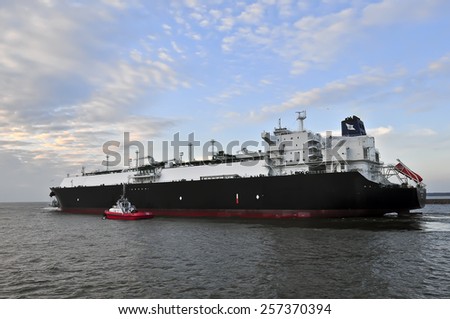 KLAIPEDA,LITHUANIA- MARCH 02:GOLAR SEAL LNG Tanker in the Baltic sea on March 02,2015 in Klaipeda,Lithuania. GOLAR SEAL IMO 9624914 is LNG Tanker, registered in Marshall Islands.