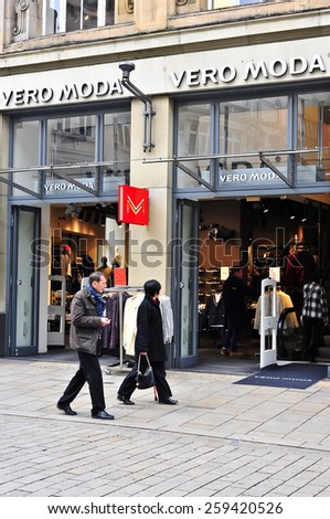 WIESBADEN,GERMANY-FEB 18:VERO MODA fashion store on February 18,2015 in Wiesbaden,Germany.VERO MODA is the brand of choice for the fashion-conscious, independent young woman who wants to dress.