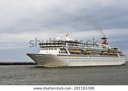 KLAIPEDA,LITHUANIA- JULY 01:cruise liner BALMORAL in port on July 01,2012 in Klaipeda, Lithuania.