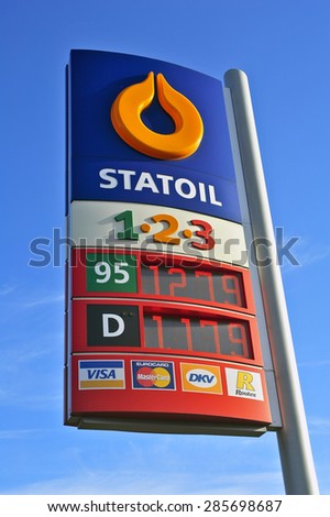 LITHUANIA - JUNE 09: STATOIIL logo on June 09,2015 in Lithuania.Statoil is an international energy company present in more than 30 countries around the world.