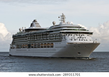 KLAIPEDA,LITHUANIA- JUNE 20:cruise liner SERENADE OF THE SEAS in the Baltic sea on June 20,2015 in Klaipeda,Lithuania.