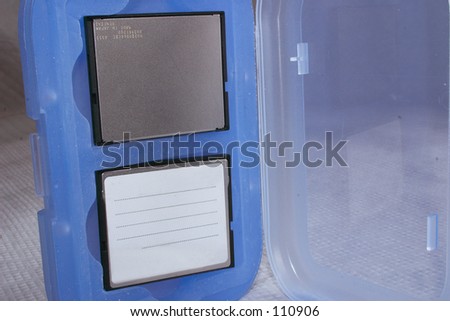 compact flash cards in a case