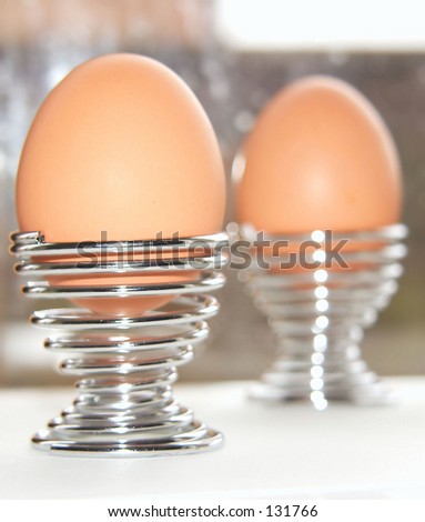 two eggs in and out of focus