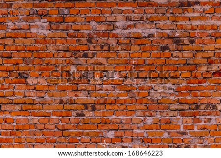 Background and texture of the brickwork of the colored bricks.