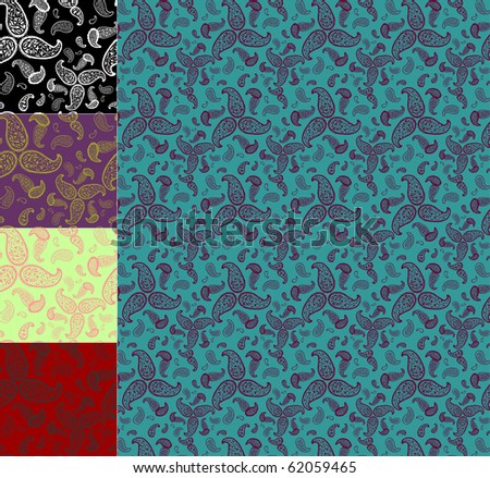 colored paisley