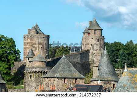 Central part of the Castle of Fougeres, Ille-et-Vilaine department (France)