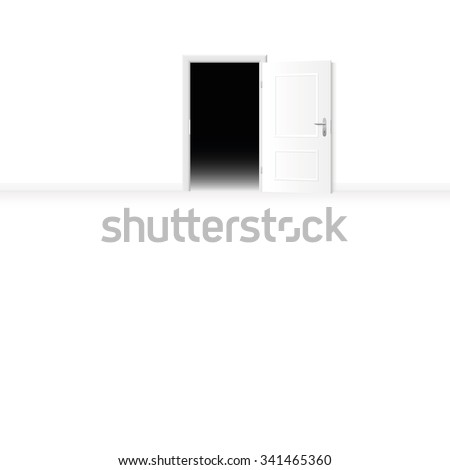 Open Door Dark Room open door from a bright room to a dark room. vector illustration Open Door Dark Room open door from a bright room to a dark room. vector illustration